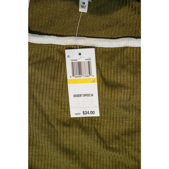 Self Esteem Ribbed Tank Top - Olive, Med - Picture 4 of 4